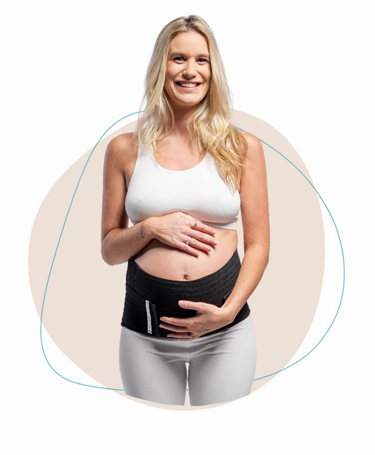 Pregnant Woman Wearing Australian Made Belly Band