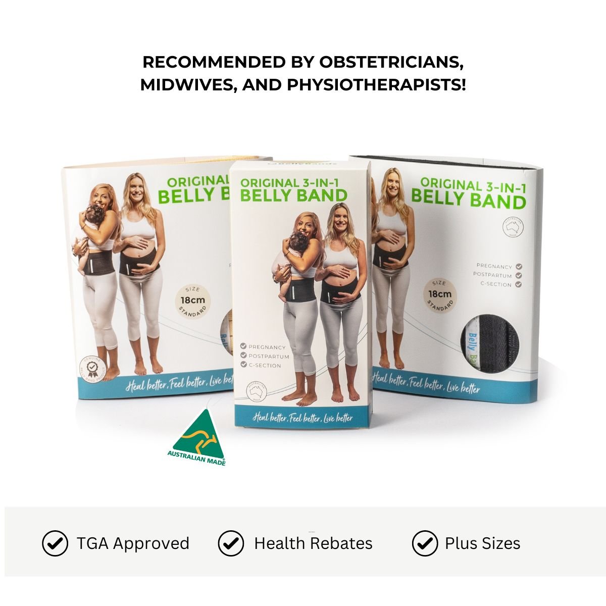3 - in - 1 Belly Band for Pregnancy, Postpartum, C - section - Belly Bands