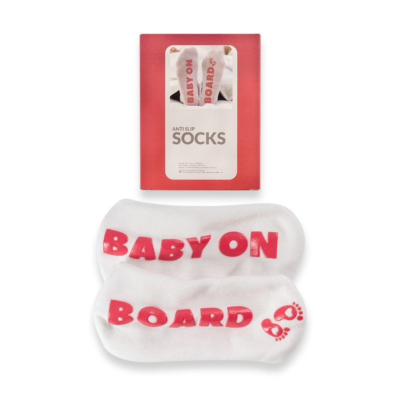 "Baby On Board" Anti-Slip Socks - Belly Bands